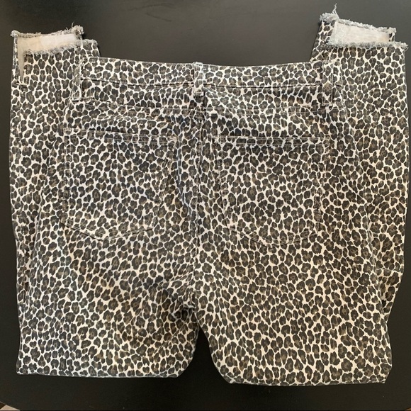 CURRENT/ELLIOTT Super Highwaist Stiletto Crop Leopard Print w/Slit Step Hem 27 - Picture 11 of 14